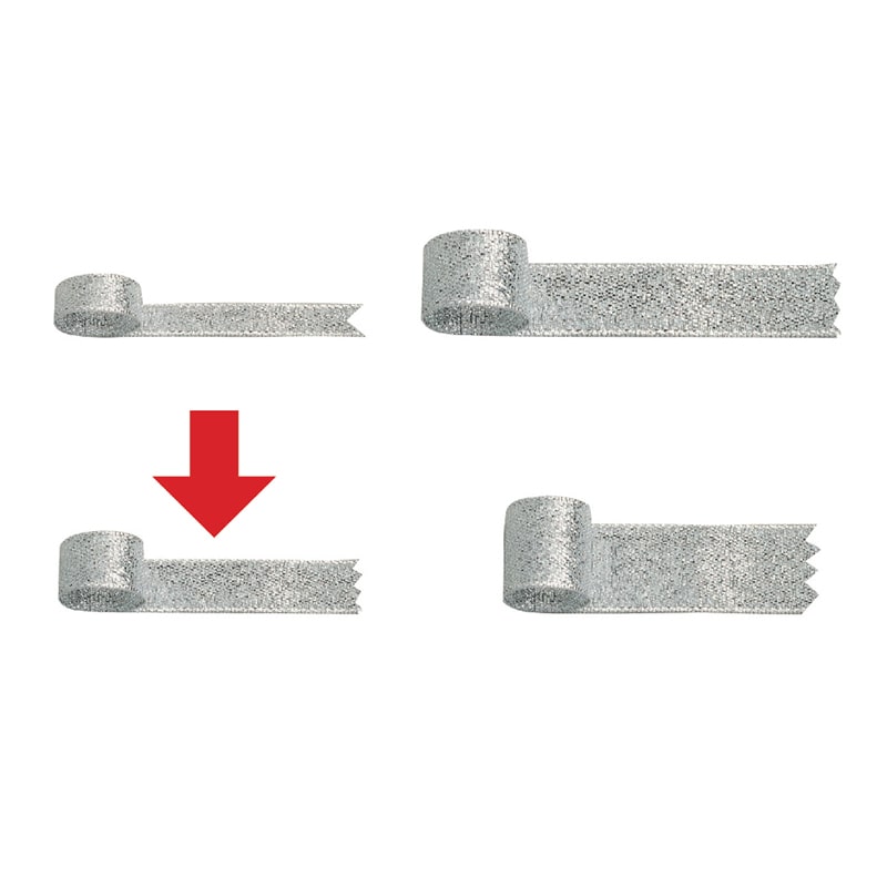 ササガワ リボン　グランドメタル 銀　9mm 50-7201 1巻（ご注文単位1巻）【直送品】