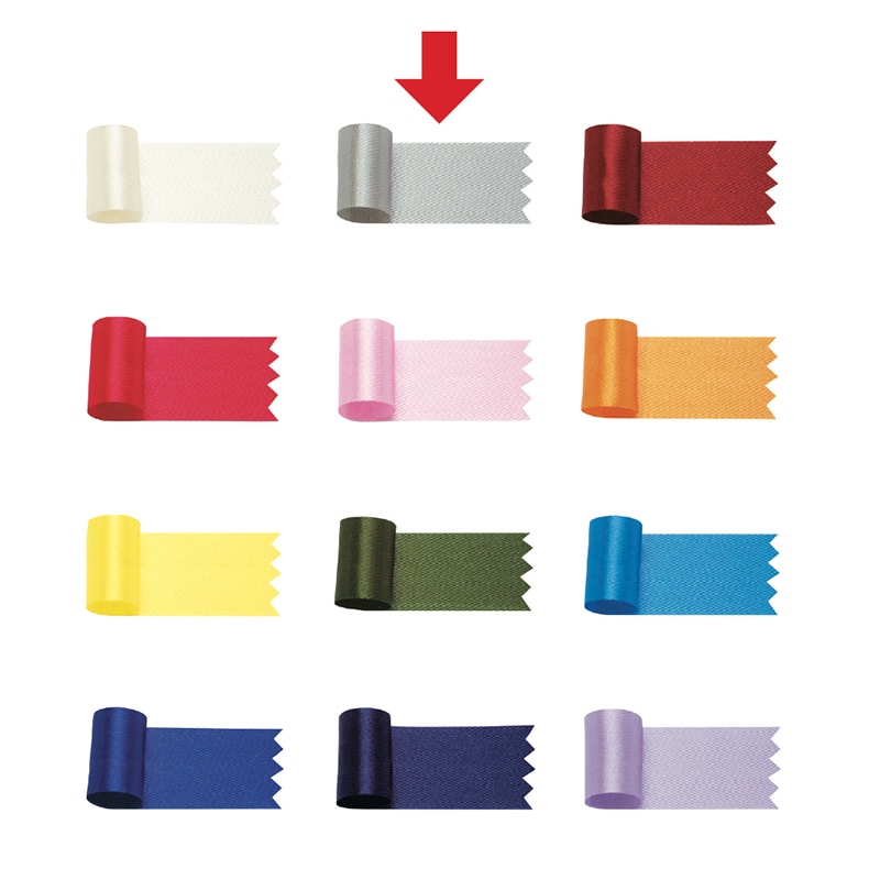 ササガワ リボン　グレース 銀　18mm 50-7421 1巻（ご注文単位1巻）【直送品】