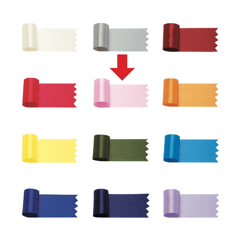 ササガワ リボン グレース 桃 18mm 50-7424 1巻(ご注文単位1巻)【直送品】