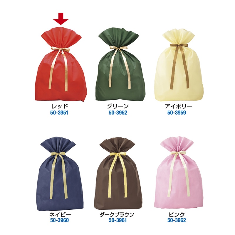 ササガワ 巾着袋 ソフトバッグ 超BIG 赤 1枚 50-3951 1枚(ご注文単位5枚)【直送品】