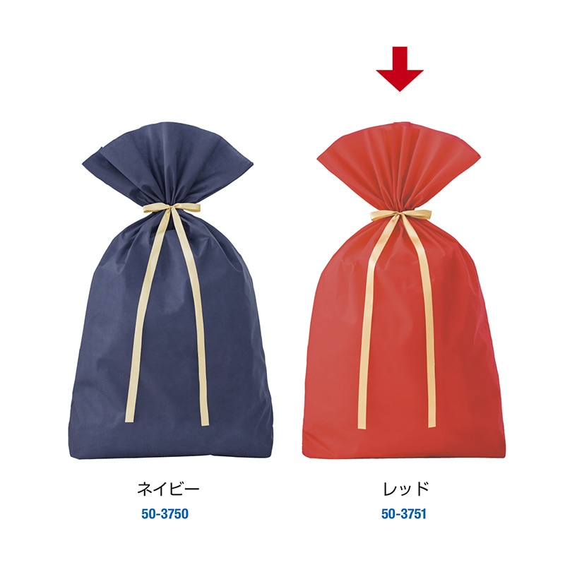 ササガワ 巾着袋 ソフトバッグ 超BIG W レッド 1枚 50-3751 1枚(ご注文単位5枚)【直送品】