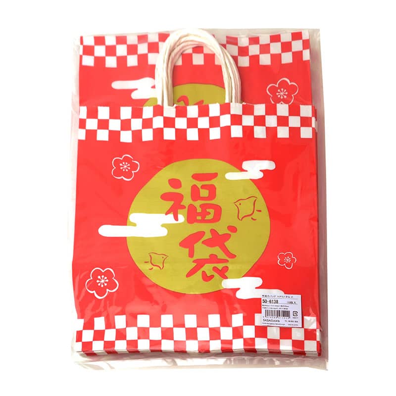 ササガワ 手提げバッグ ふくまる 小 10枚入 50-6138 1包（ご注文単位1包）【直送品】