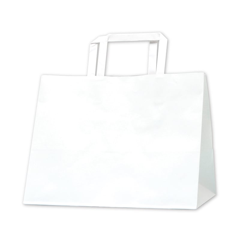 ササガワ 手提げ袋 白無地 280×180×220mm 50枚入 50-5720 1包（ご注文単位1包）【直送品】