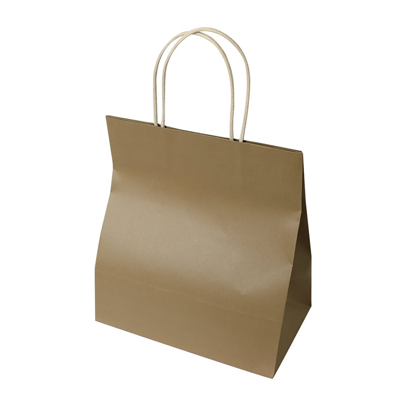 ササガワ 手提げ袋 アーモンド 240×140×270mm 5枚入 50-6043 1外袋/袋（ご注文単位1袋）【直送品】