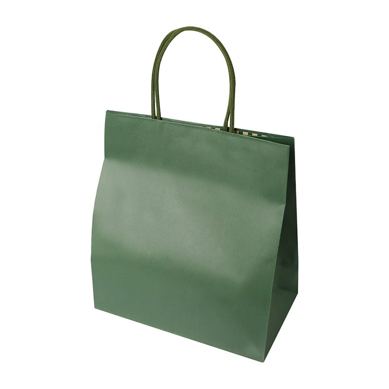 ササガワ 手提げ袋 オリーブ 240×140×270mm 5枚入 50-6045 1外袋/袋（ご注文単位1袋）【直送品】