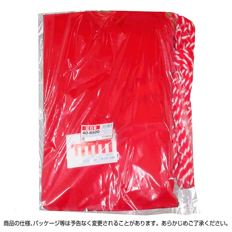 ササガワ 紅白幕 1800mm×9m　木綿製　紅白ロープ付 40-6500 1枚（ご注文単位1枚）【直送品】