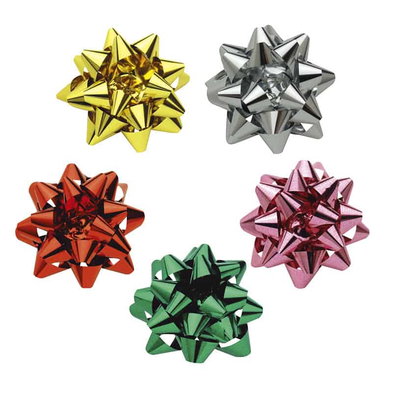 ササガワ スターボウ ホイルスター 混色 5個入 35-6859 1パック（ご注文単位5パック）【直送品】