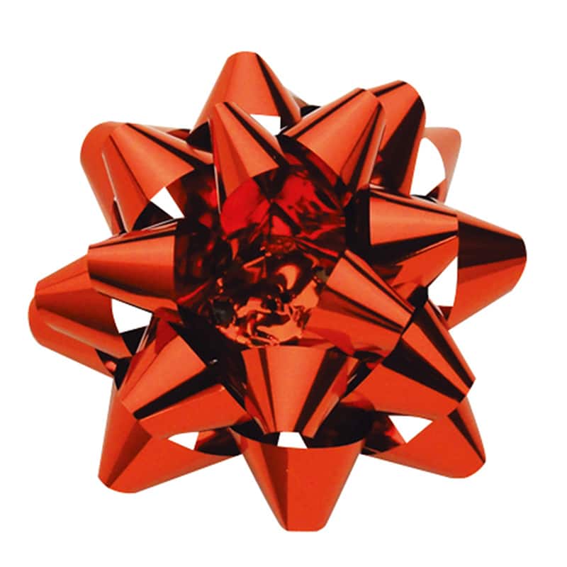 ササガワ スターボウ ホイルスター 赤 100個入 35-6767 1パック（ご注文単位1パック）【直送品】