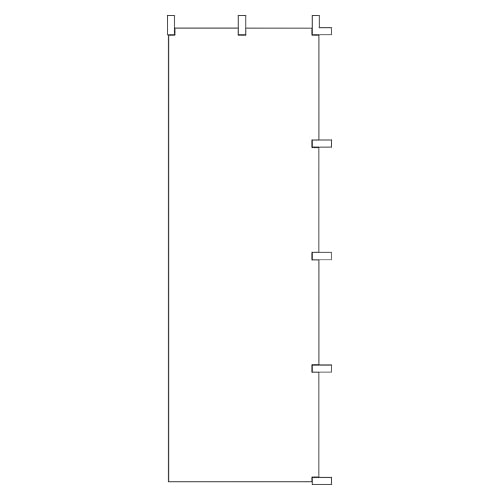 ササガワ のぼり 1枚袋入 40-7235　白無地　のぼり 1枚（ご注文単位1枚）【直送品】