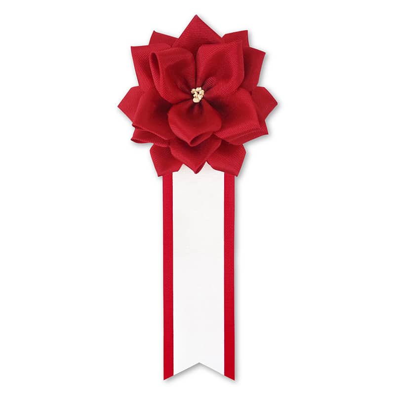 ササガワ 記章 バラ 2枚タレ 小 赤 38-3240 1個（ご注文単位20個）【直送品】