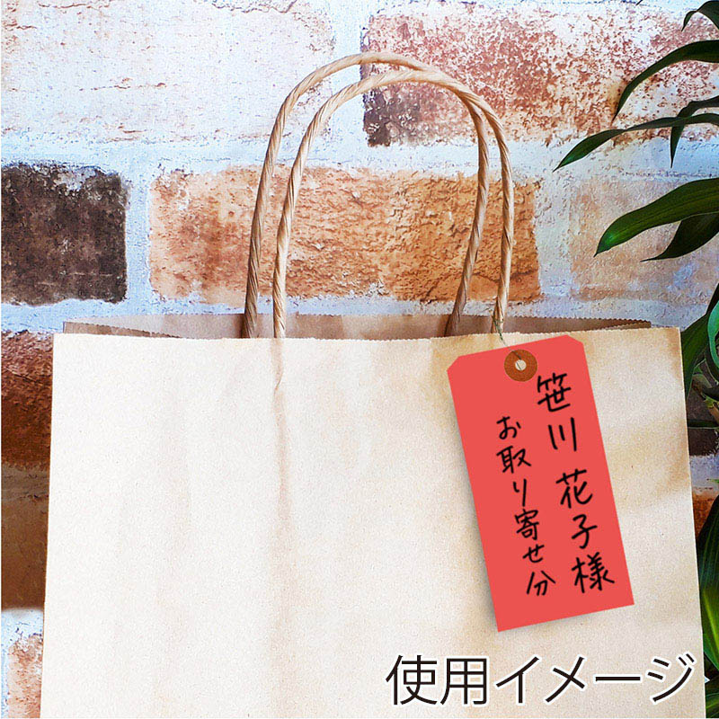 ササガワ カラー荷札 大 赤 一穴 25-141 1000枚/箱(ご注文単位1箱)【直送品】