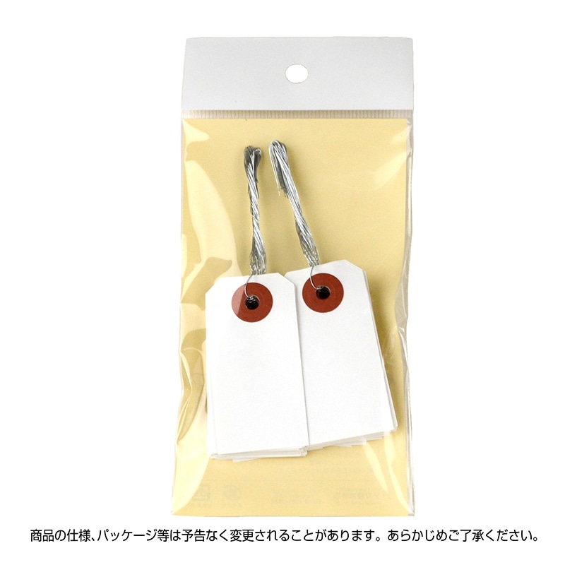 ササガワ 小パック入荷札 小　白　一穴 25-4110　38枚 1袋（ご注文単位30袋）【直送品】