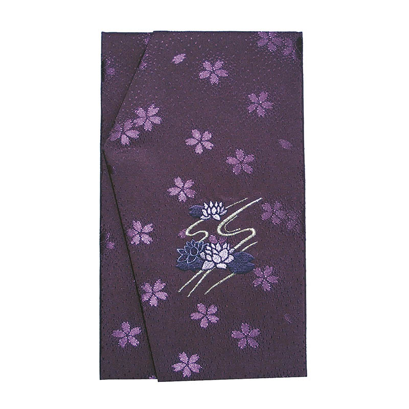 ササガワ 金封ふくさ 刺繍　仏用　紫 44-1231 1枚（ご注文単位5枚）【直送品】