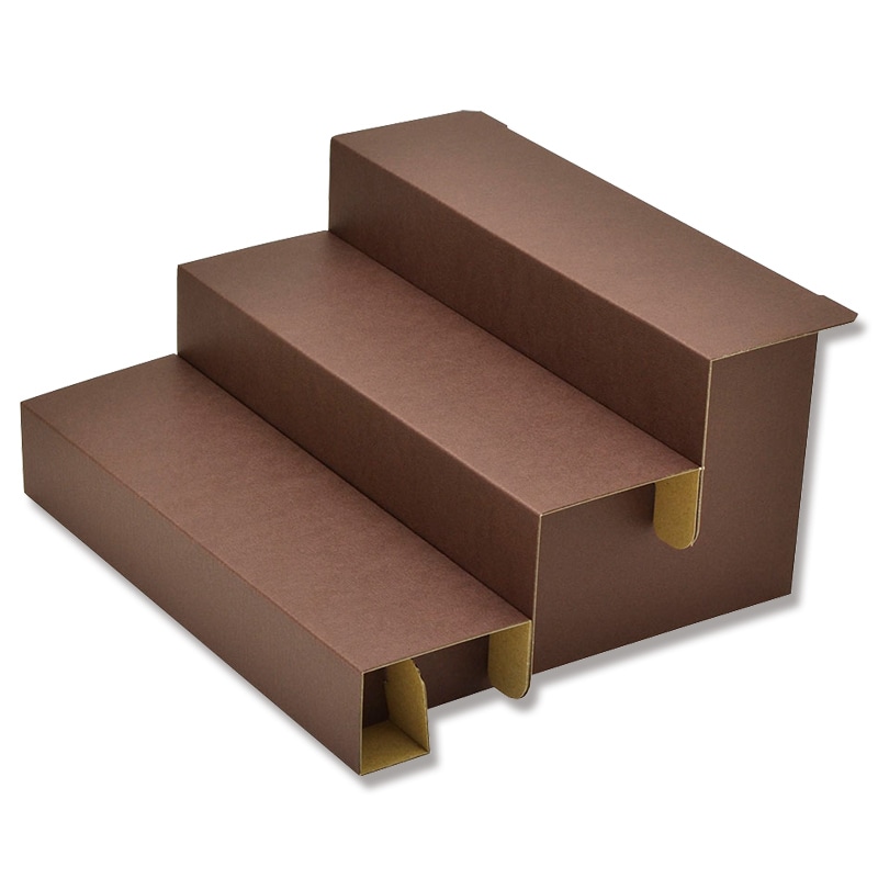 ササガワ 3段飾り棚 3個袋入 44-5802　3段飾り棚ブラウン組立式 1セット（ご注文単位1セット）【直送品】