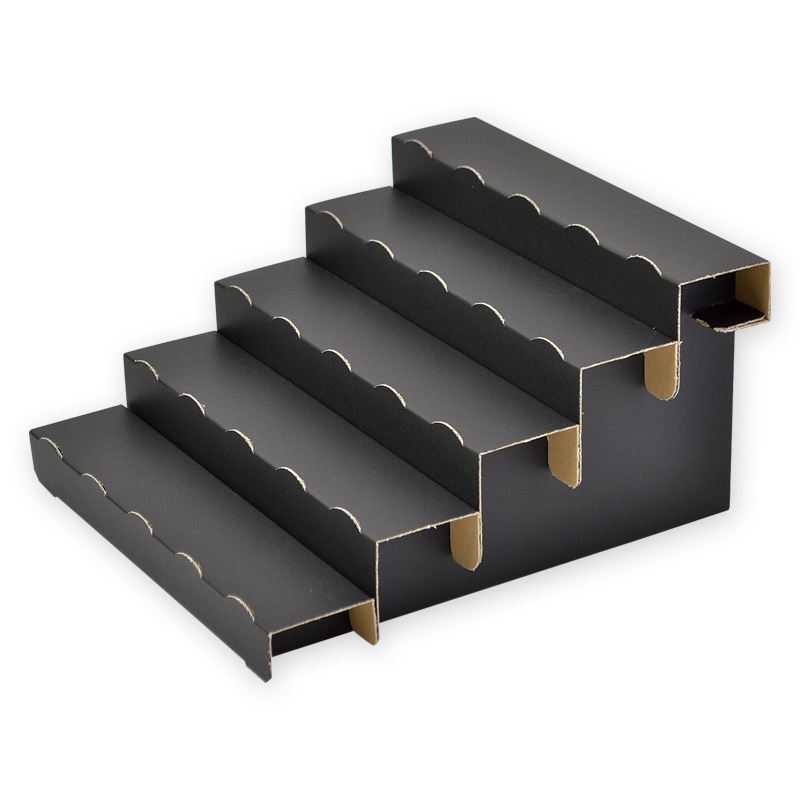 ササガワ 組立式5段飾り棚 2台入 44-5841　ブラック 1セット（ご注文単位1セット）【直送品】