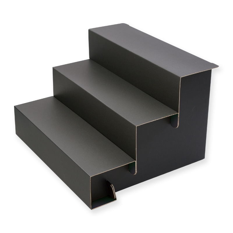 ササガワ 組立式3段飾り棚  ブラック　44-5861 1台（ご注文単位1台）【直送品】