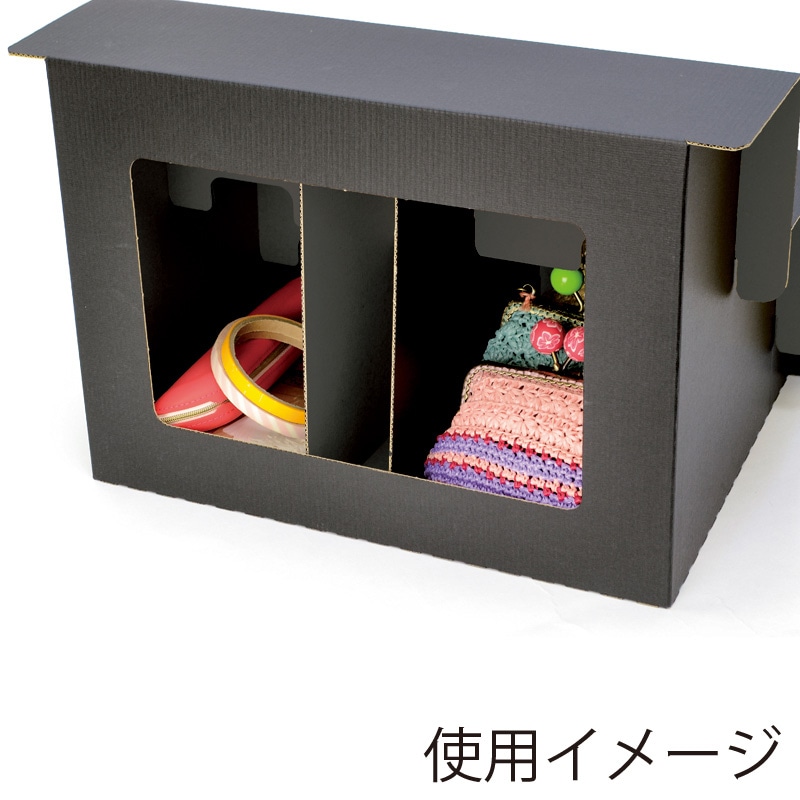 ササガワ 組立式3段飾り棚 ブラック 44-5861 1台(ご注文単位1台)【直送品】