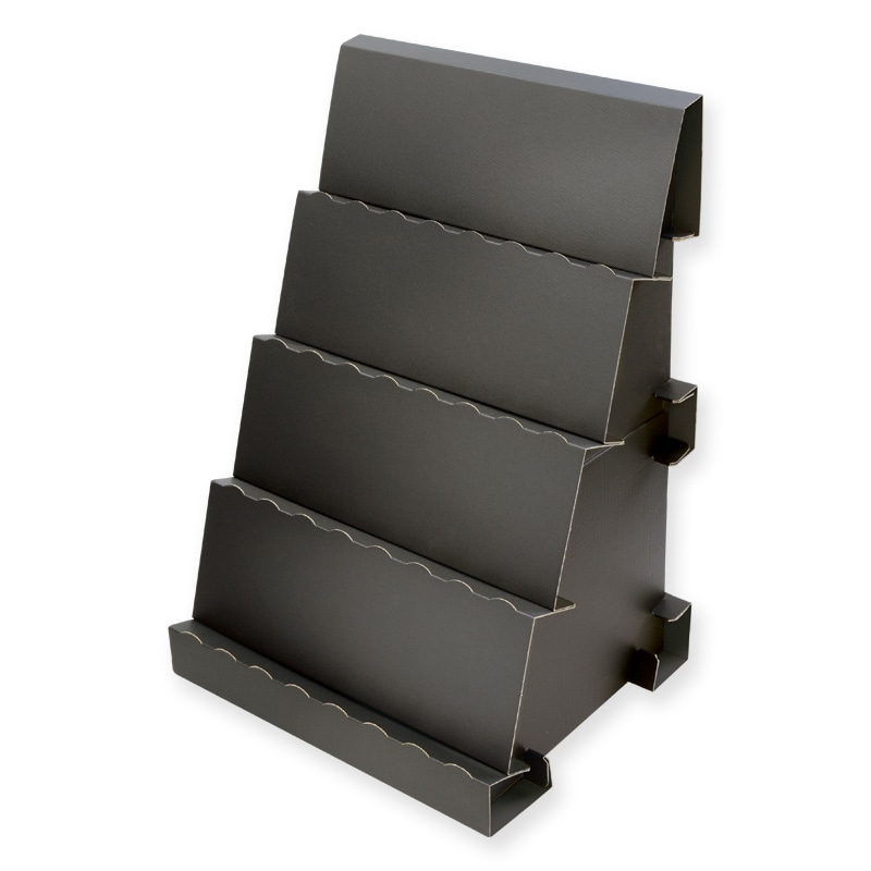 ササガワ 組立式傾斜かざり棚  ブラック　44-5866 1台（ご注文単位1台）【直送品】