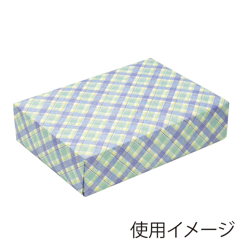 ササガワ 包装紙 タータンチェックB 半才判 49-1157 50枚 1包(ご注文単位1包)【直送品】