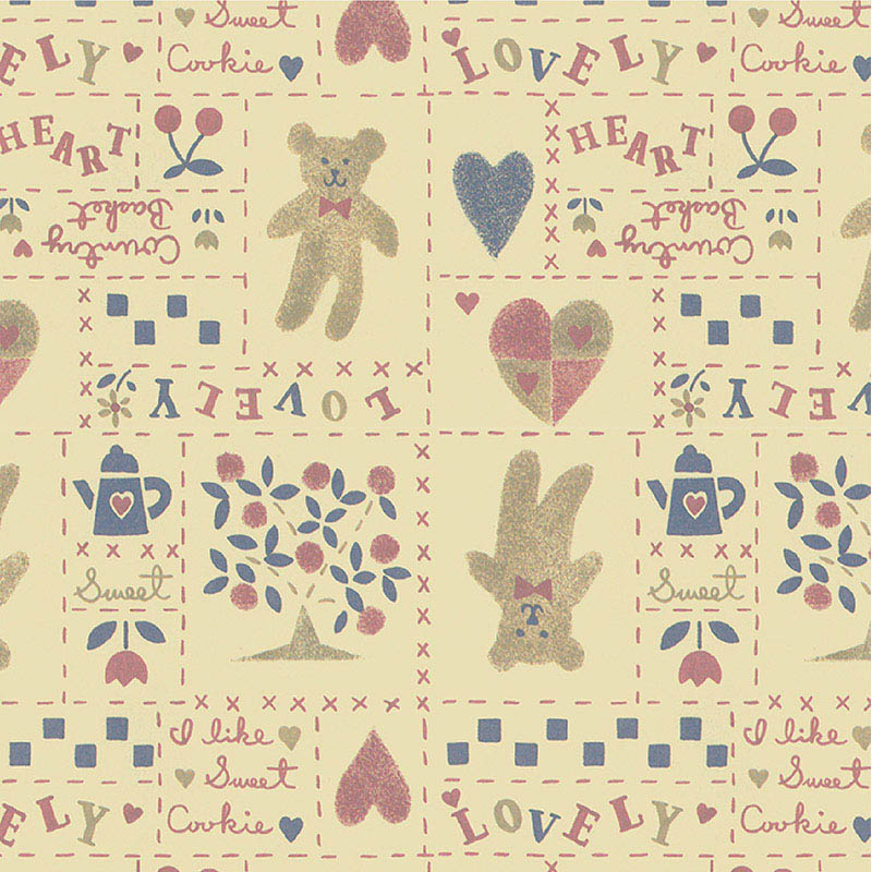 ササガワ 包装紙 カントリーベア　半才判 49-1310　50枚 1包（ご注文単位1包）【直送品】