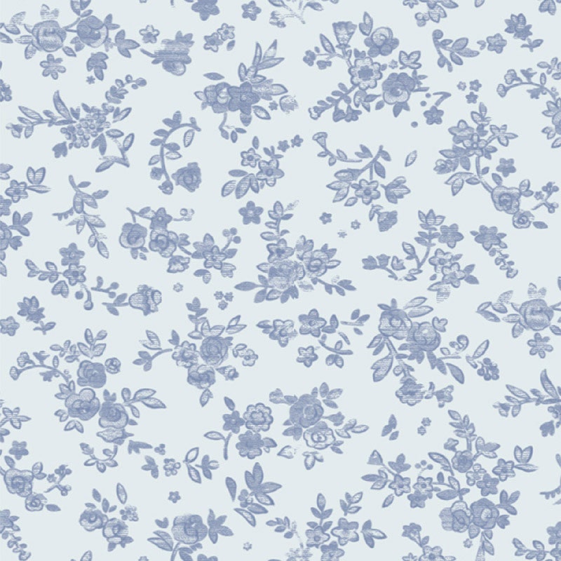 ササガワ 包装紙 ブルーフラワー　半才判 49-1500　50枚 1包（ご注文単位1包）【直送品】