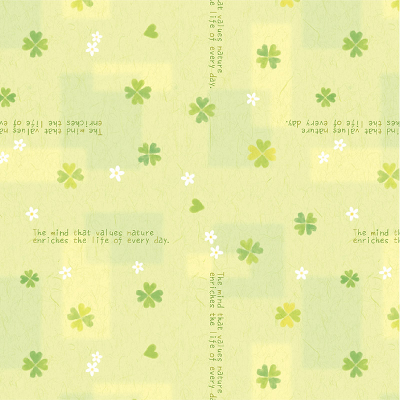 ササガワ 包装紙 ハッピークローバー　半才判 49-1514　50枚 1包（ご注文単位1包）【直送品】