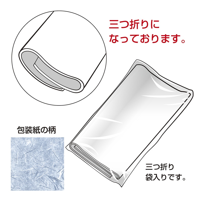 ササガワ 包装紙 半才判 彩流紺 50枚 49-1701 1包(ご注文単位1包)【直送品】