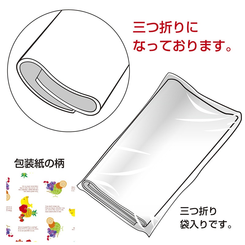 ササガワ 包装紙 リアルフルーツ 全判 49-2401 50枚 1包(ご注文単位1包)【直送品】