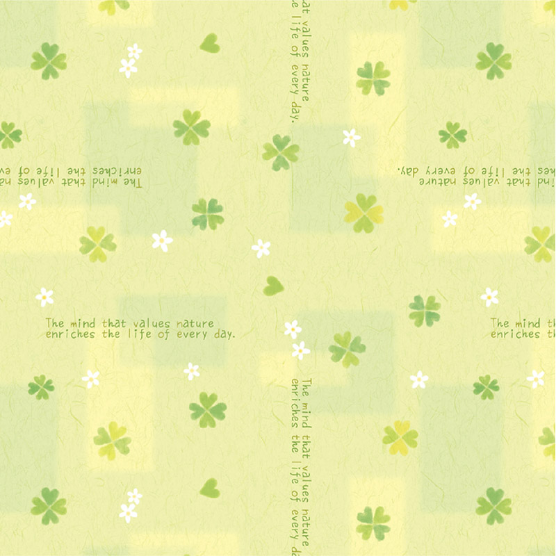 ササガワ 包装紙 ハッピークローバー　全判 49-2514　50枚 1包（ご注文単位1包）【直送品】