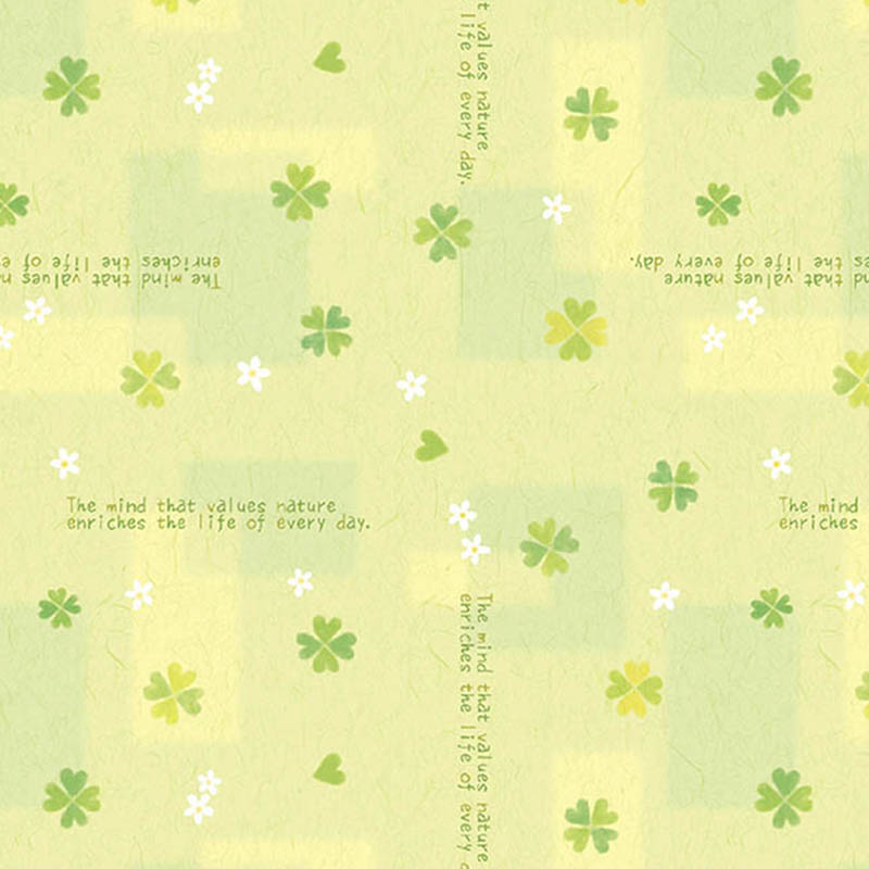 ササガワ 包装紙 半才判　ハッピークローバー　10枚巻き 49-7564 1本（ご注文単位1本）【直送品】