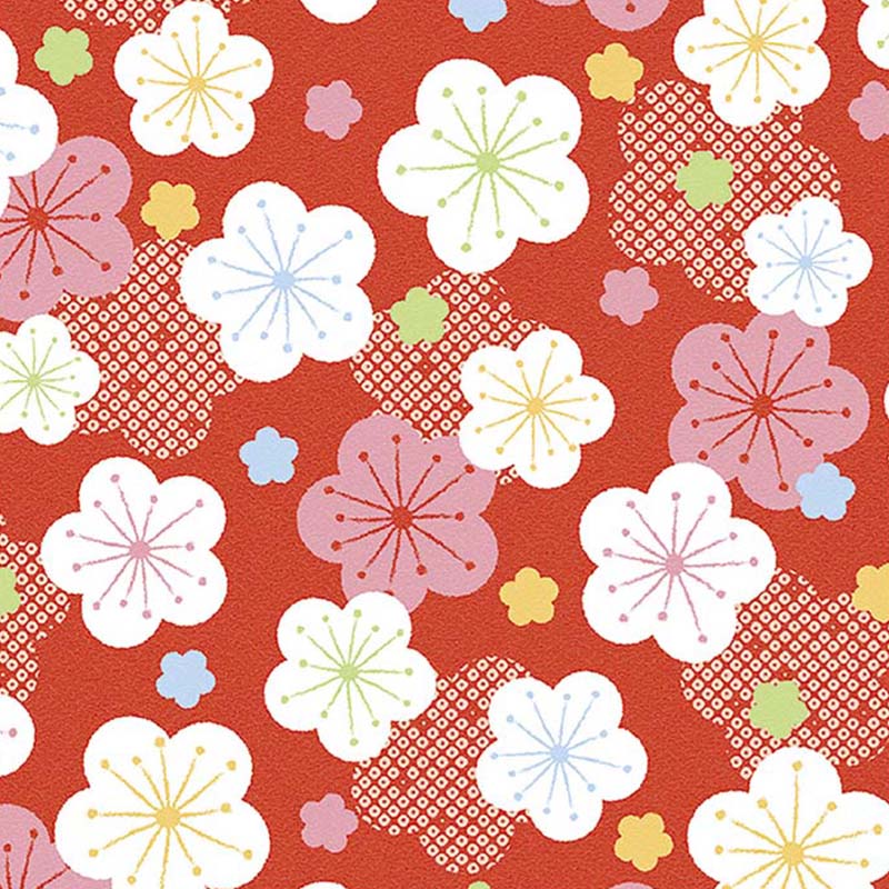 ササガワ 包装紙 半才判 祝い梅 10枚巻き 49-7772 1本(ご注文単位1本)【直送品】