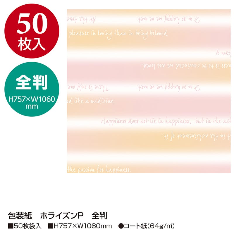 ササガワ 包装紙 全判 ホライズンP 49-2137 1包（ご注文単位1包）【直送品】