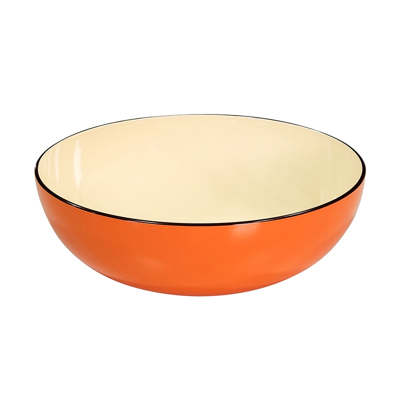 三義漆器店 樹脂容器 モーニングボウル オレンジ 1個(ご注文単位5個)【直送品】