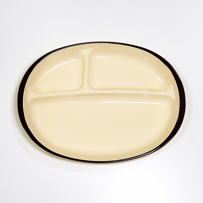 三義漆器店 樹脂容器 オーバルトレイ YE 1個(ご注文単位5個)【直送品】