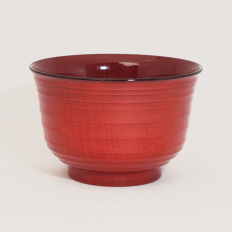 三義漆器店 樹脂容器　点心汁椀 宴　内古代朱  1個（ご注文単位5個）【直送品】