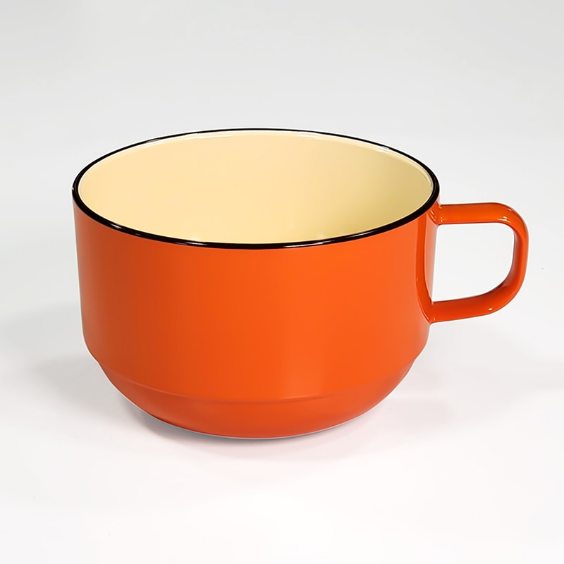 三義漆器店 樹脂容器　スタックスープマグカップ オレンジ  1個（ご注文単位3個）【直送品】