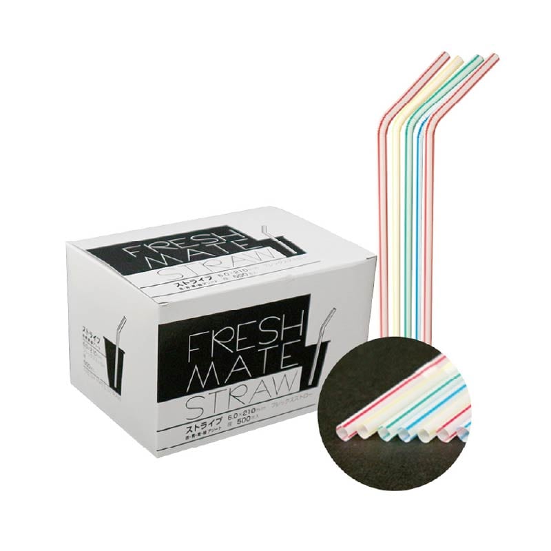 大黒工業 FMフレックスストロー ストライプ 裸 500本/袋（ご注文単位1袋)【直送品】