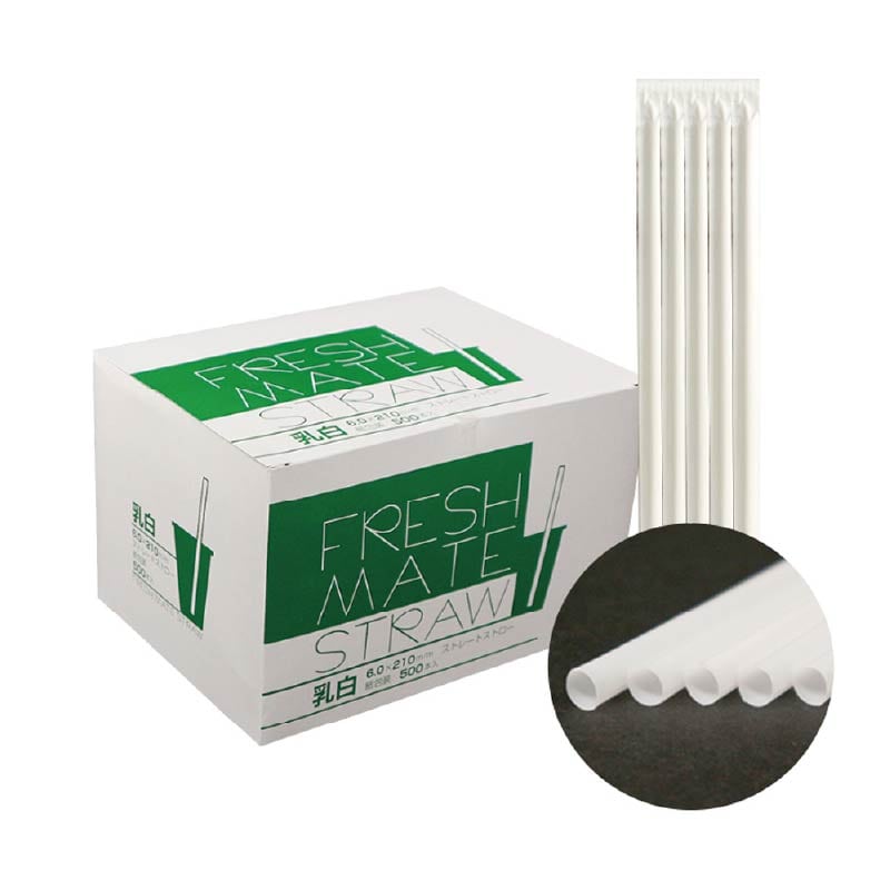 大黒工業 FMストレートストロー 乳白 紙包装 500本/袋（ご注文単位1袋)【直送品】