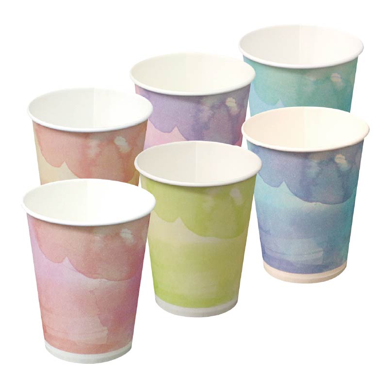 大黒工業 紙カップ 9oz Aqua 50個/袋(ご注文単位1袋)【直送品】