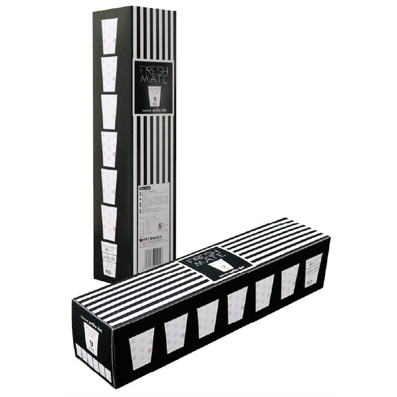 大黒工業 紙カップ 9oz Polka Dot 50個/袋（ご注文単位1袋)【直送品】