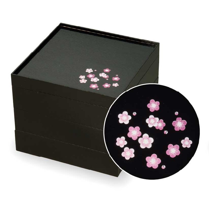 大黒工業 V-BOX 6.5寸 花の舞 黒 金ボール付 三段 1個/袋（ご注文単位1袋)【直送品】