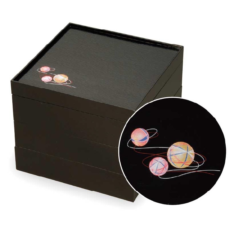 大黒工業 V-BOX 6.5寸 手鞠 黒(金ボール付) 三段 1個/袋(ご注文単位1袋)【直送品】