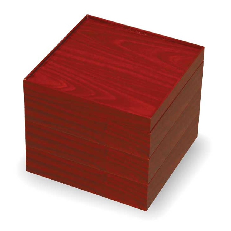 大黒工業 V-BOX 5寸 赤うるし(金ボール付) 三段 1個/袋(ご注文単位1袋)【直送品】