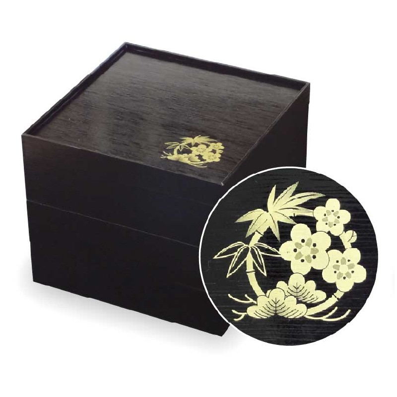 大黒工業 V-BOX 6.5寸 松竹梅(金ボール付) 三段 1個/袋(ご注文単位1袋)【直送品】