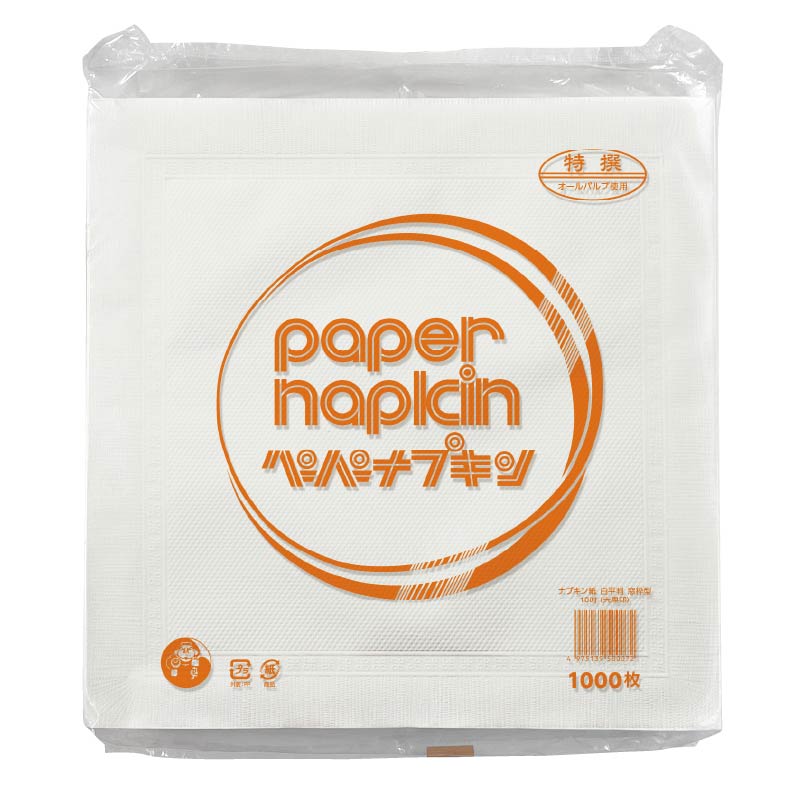 大黒工業 ナプキン紙 白平判 窓枠型(大黒印) 10インチ 1000枚/袋（ご注文単位1袋)【直送品】