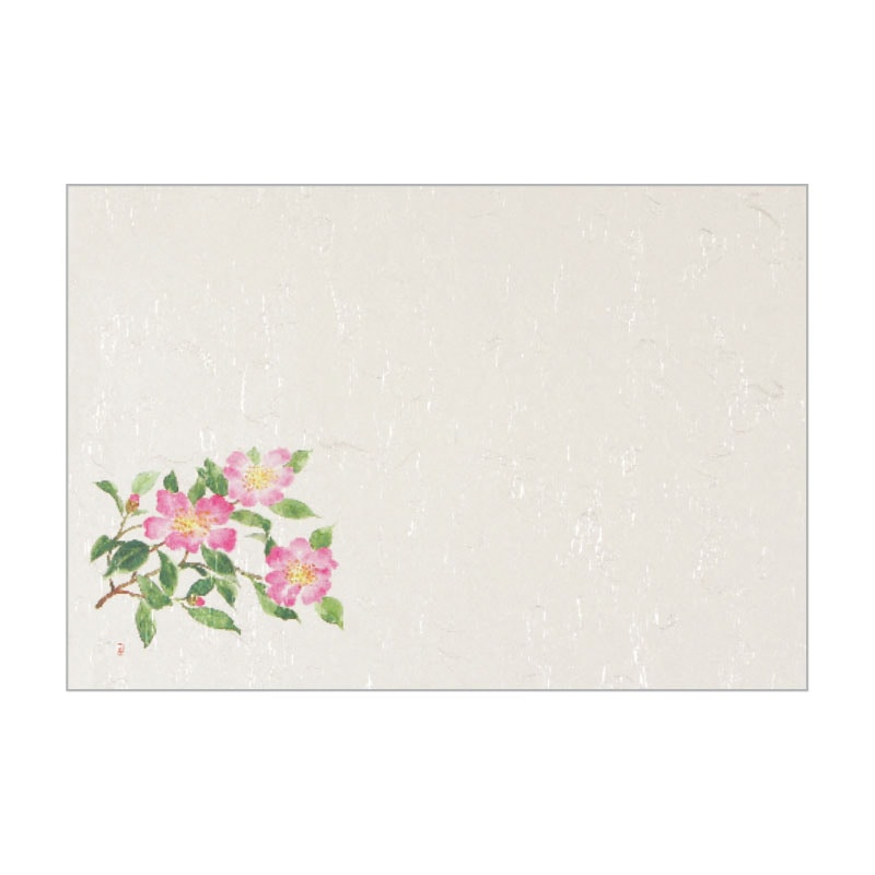 大黒工業 テーブルマット T-127 山茶花 100枚/袋(ご注文単位1袋)【直送品】