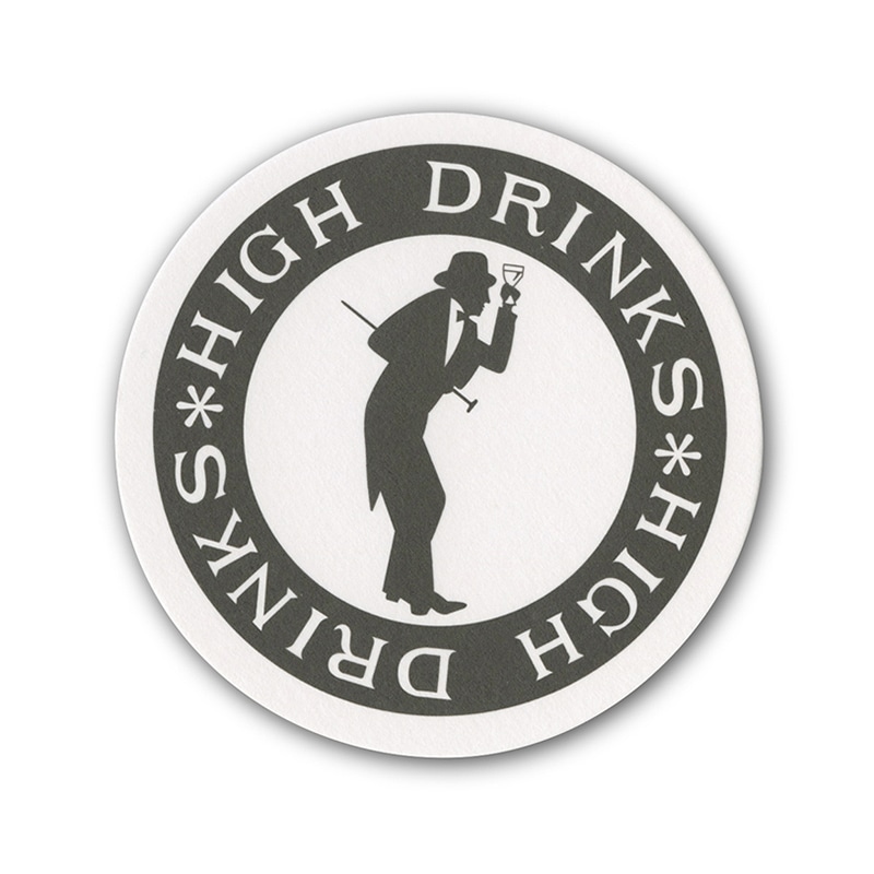 大黒工業 紙コースター 丸 紳士柄 292251 100枚/束(ご注文単位1束)【直送品】