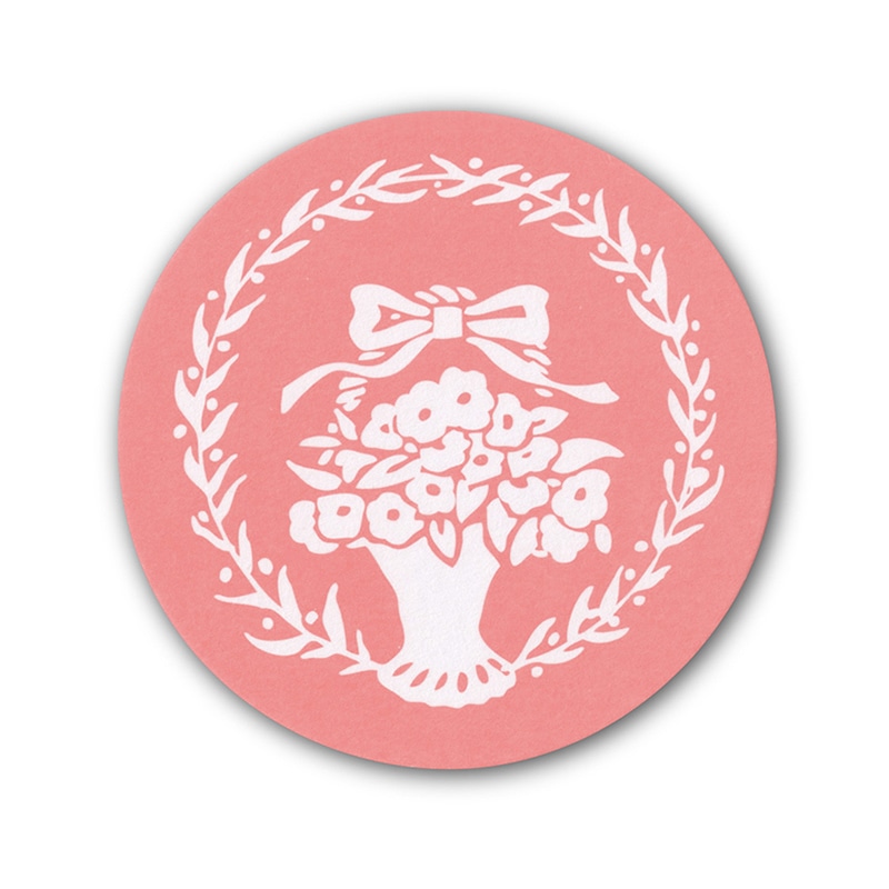 大黒工業 紙コースター 丸 ブーケ 292253 100枚/束(ご注文単位1束)【直送品】