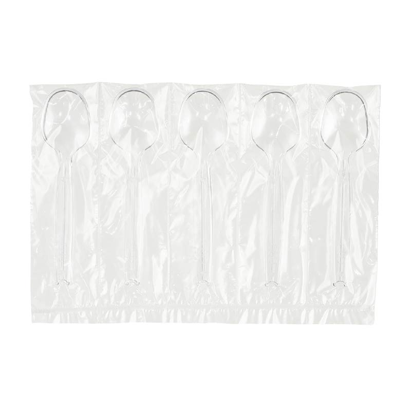 大黒工業 丸スプーン#80 透明 5連 1000本/箱（ご注文単位1箱)【直送品】