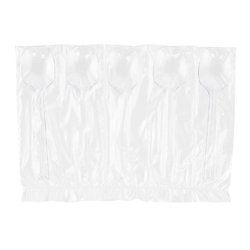 大黒工業 平スプーン#100 透明 5連 1000本/箱（ご注文単位1箱)【直送品】